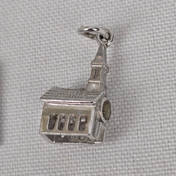 Vintage Sterling Silver Religious Bracelet Charms Bible Church - Picture 5 of 6